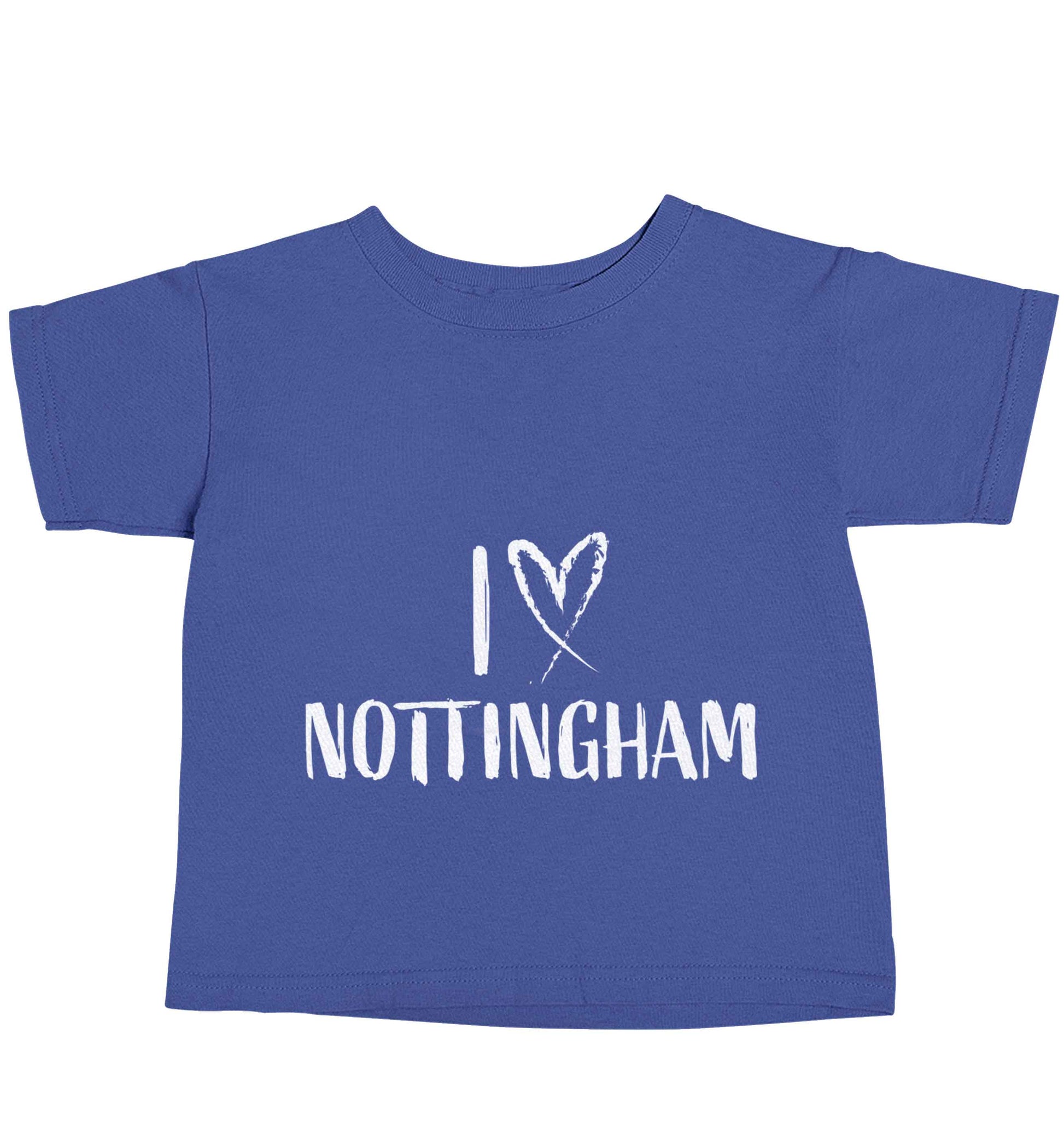 I love Nottingham blue baby toddler Tshirt 2 Years