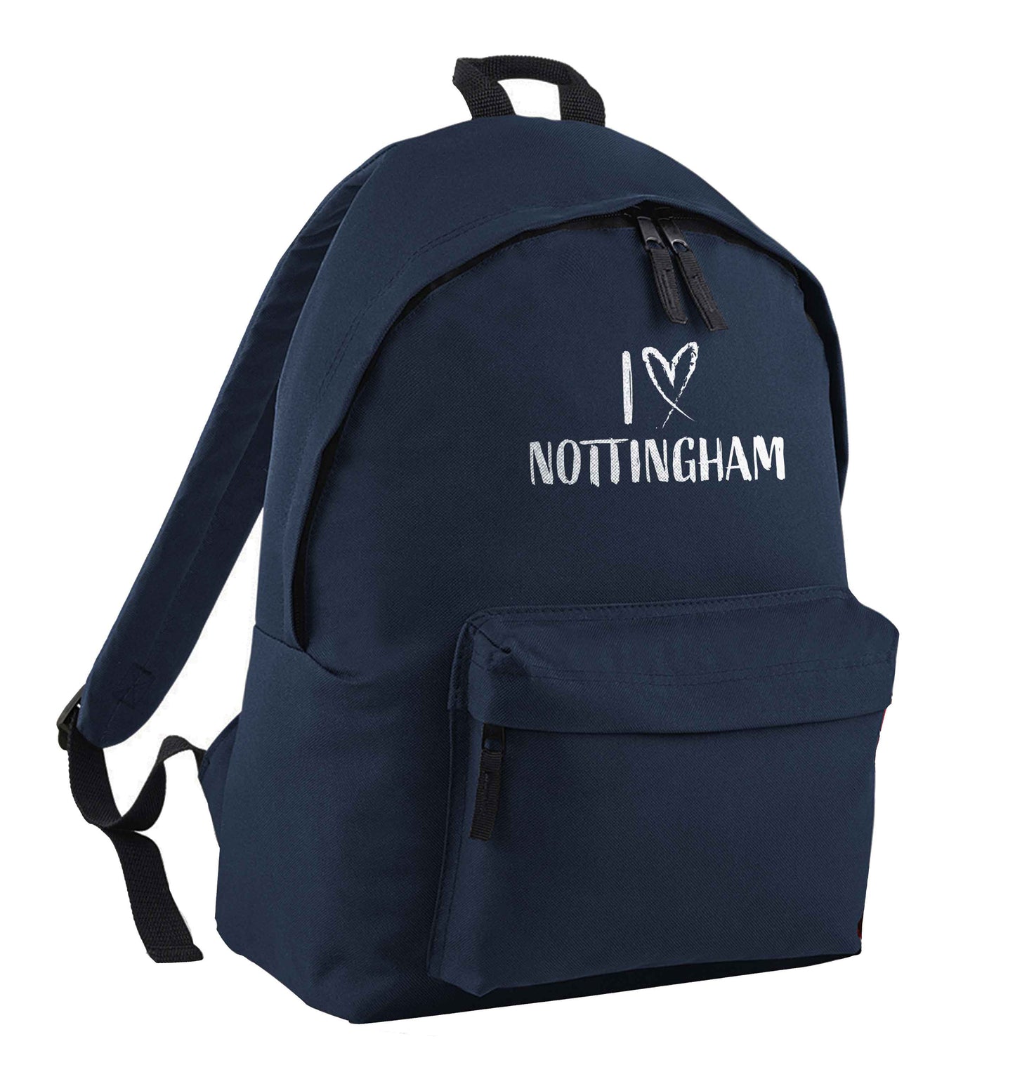 I love Nottingham navy children's backpack