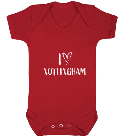I love Nottingham baby vest red 18-24 months