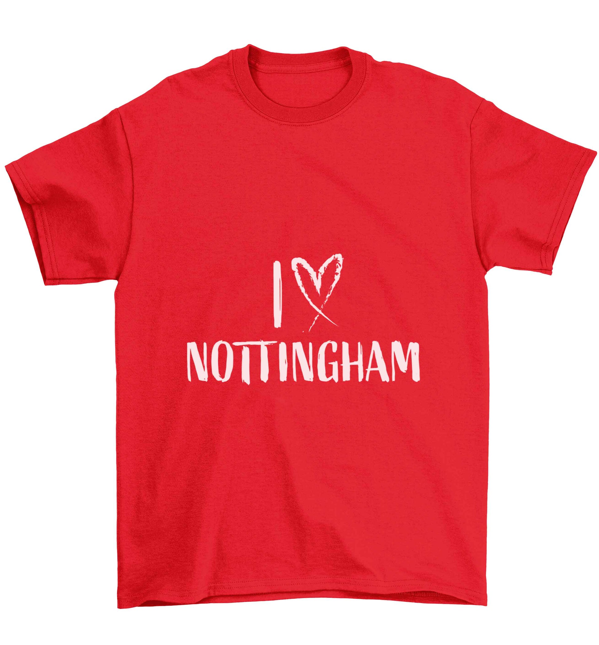 I love Nottingham Children's red Tshirt 12-13 Years