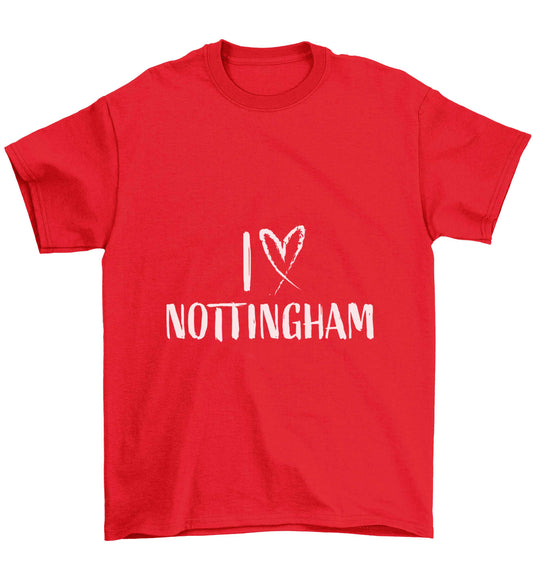 I love Nottingham Children's red Tshirt 12-13 Years