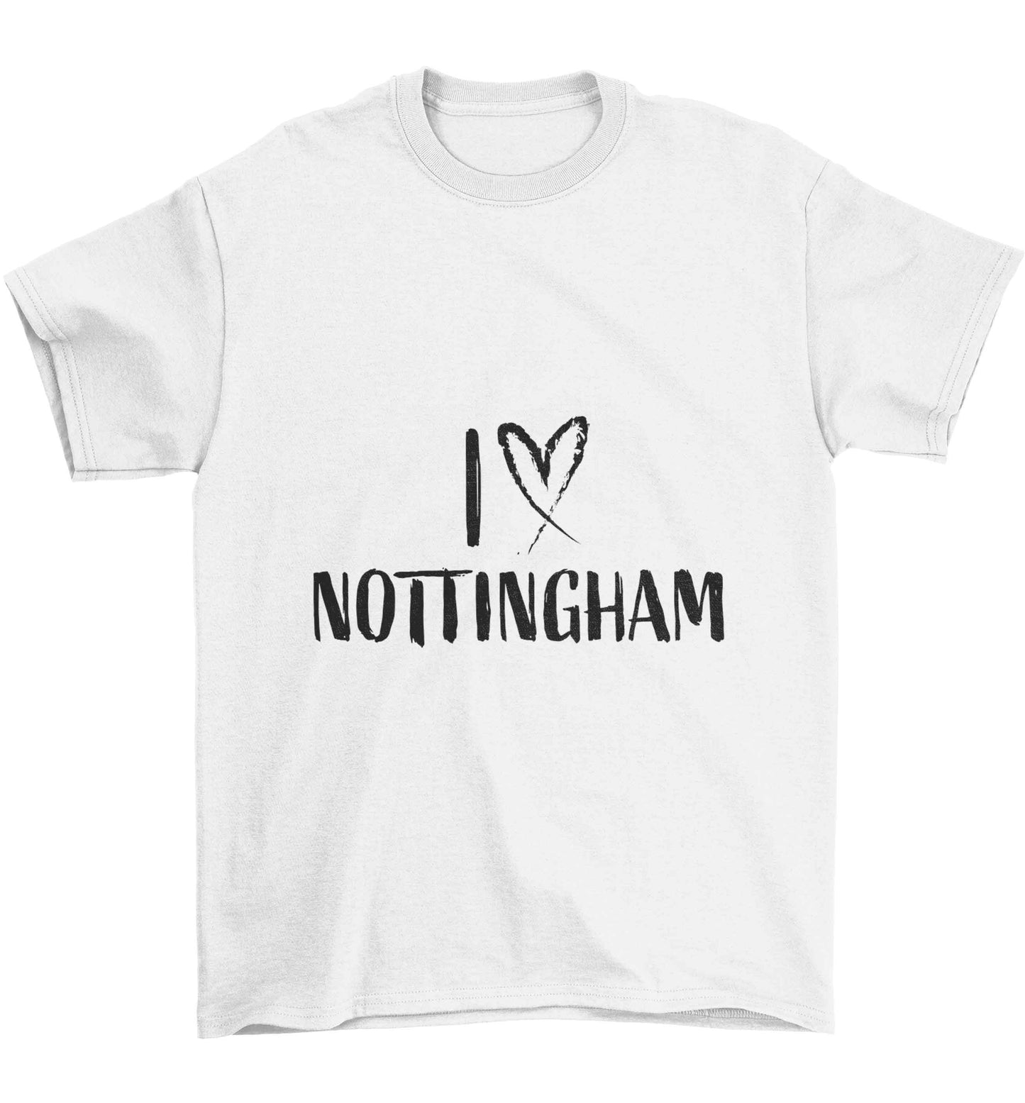 I love Nottingham Children's white Tshirt 12-13 Years