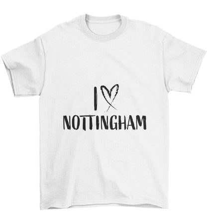 I love Nottingham Children's white Tshirt 12-13 Years