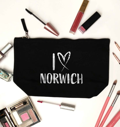 I love Norwich black makeup bag