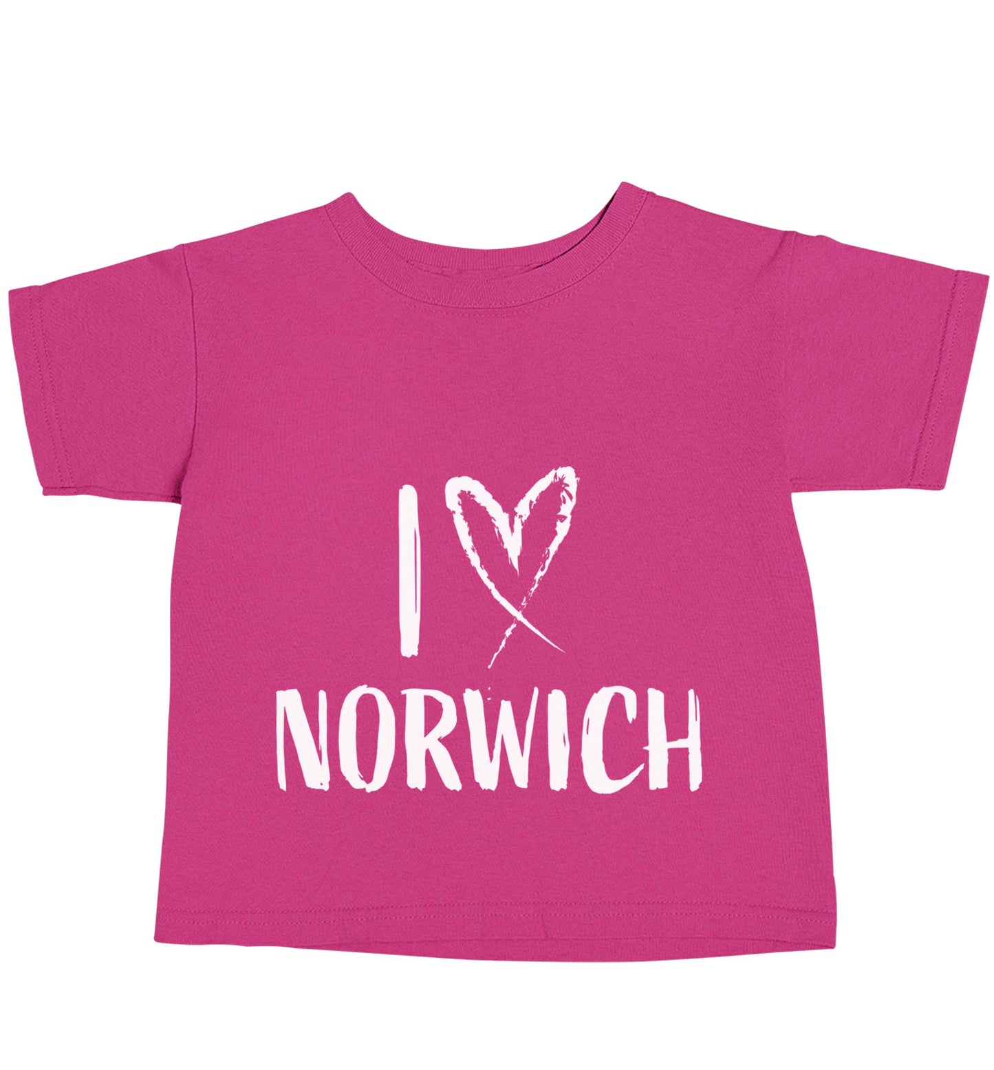 I love Norwich pink baby toddler Tshirt 2 Years