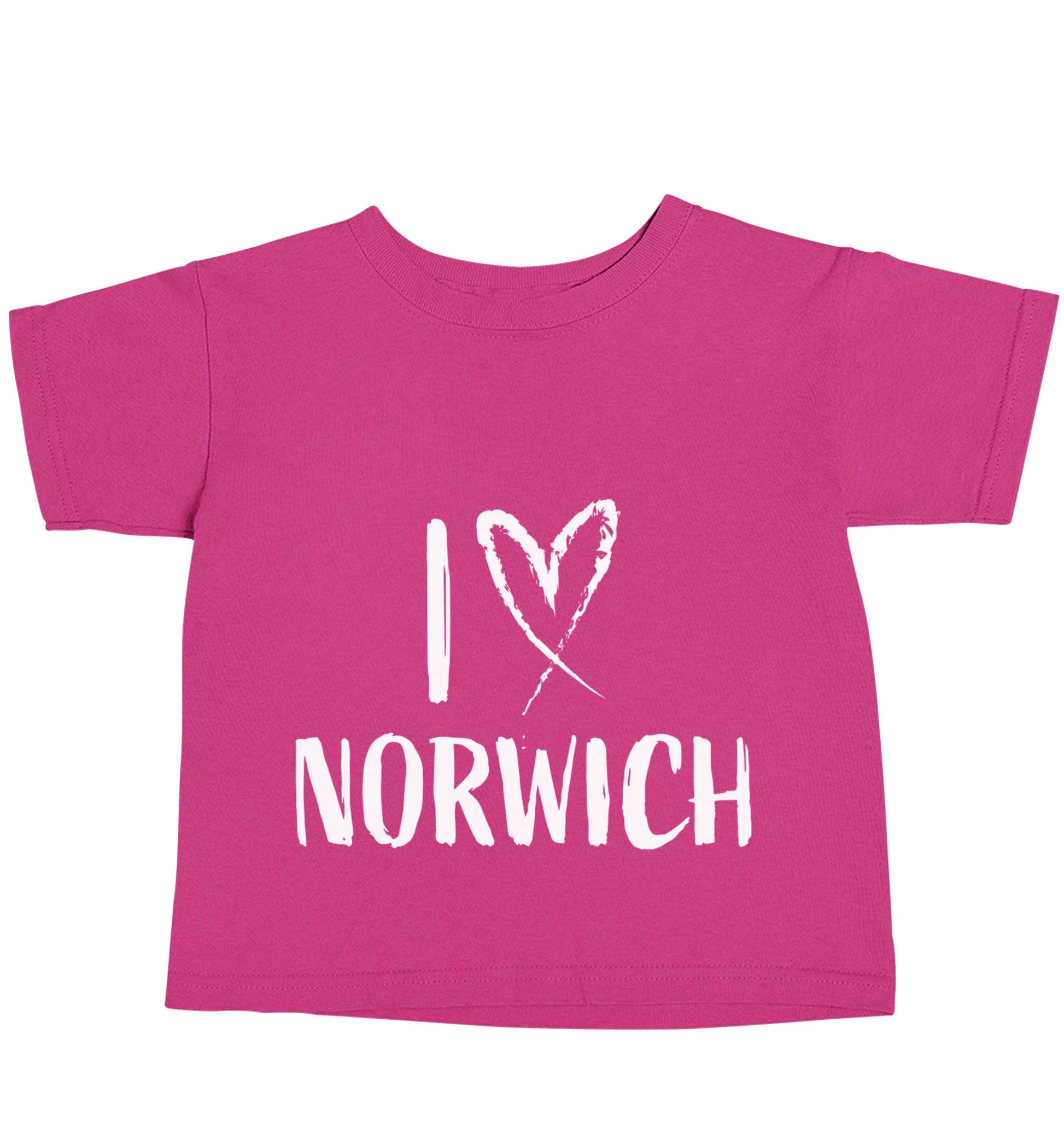 I love Norwich pink baby toddler Tshirt 2 Years