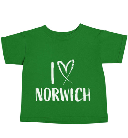 I love Norwich green baby toddler Tshirt 2 Years