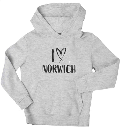 I love Norwich children's grey hoodie 12-13 Years