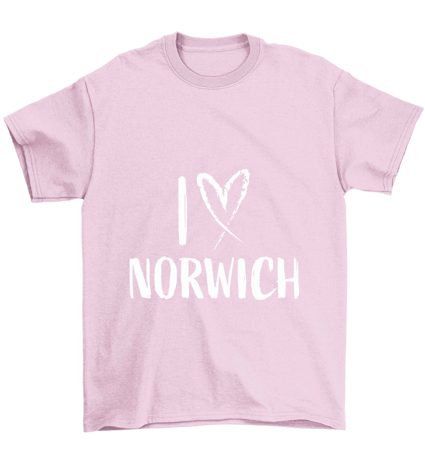 I love Norwich Children's light pink Tshirt 12-13 Years