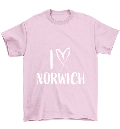 I love Norwich Children's light pink Tshirt 12-13 Years