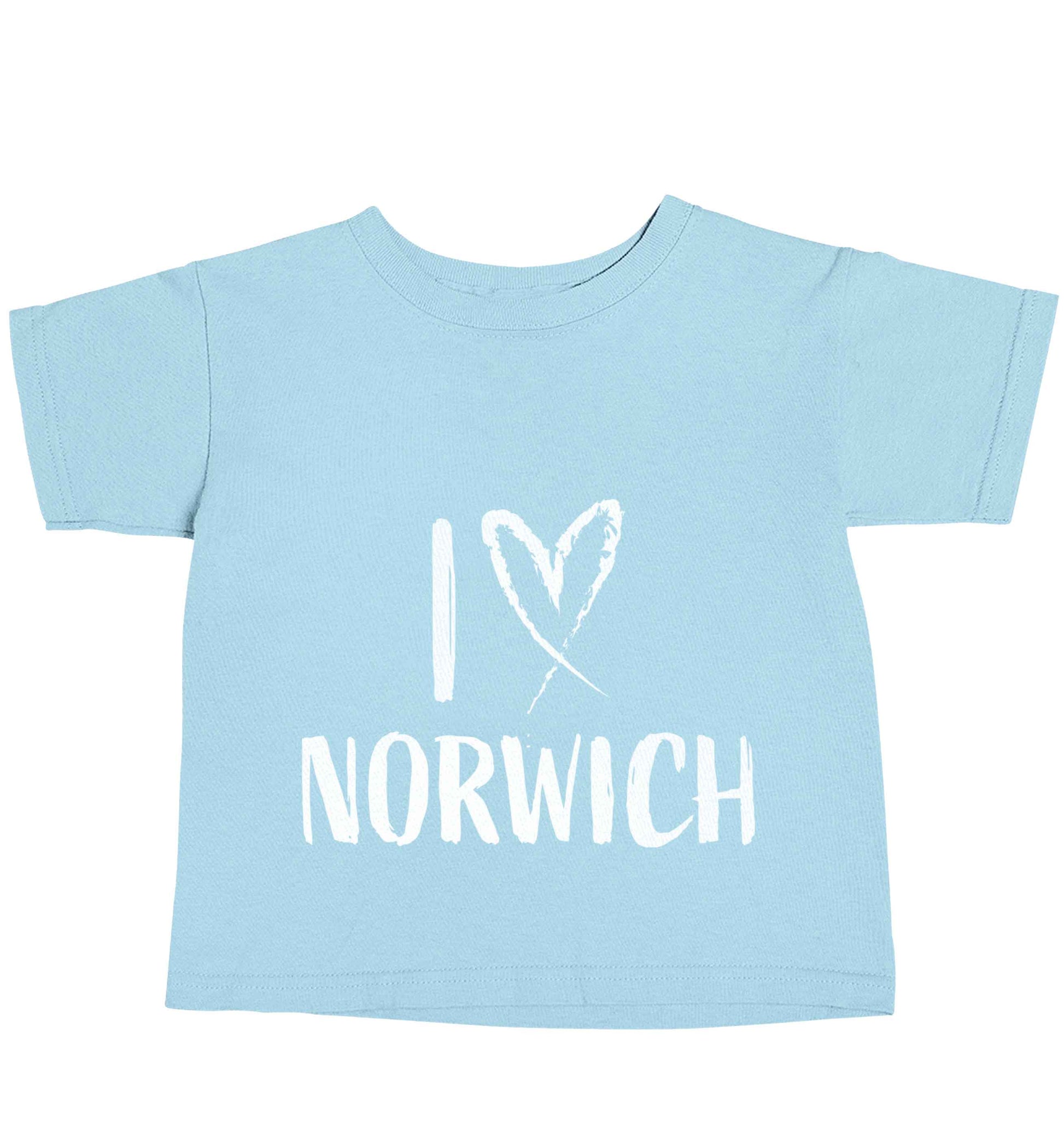 I love Norwich light blue baby toddler Tshirt 2 Years