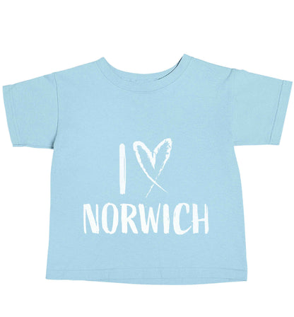 I love Norwich light blue baby toddler Tshirt 2 Years