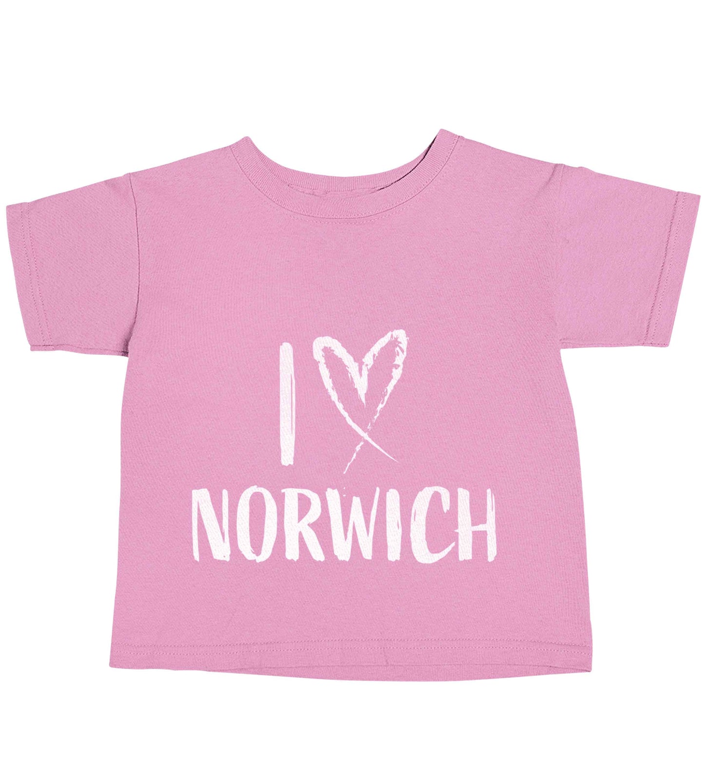 I love Norwich light pink baby toddler Tshirt 2 Years