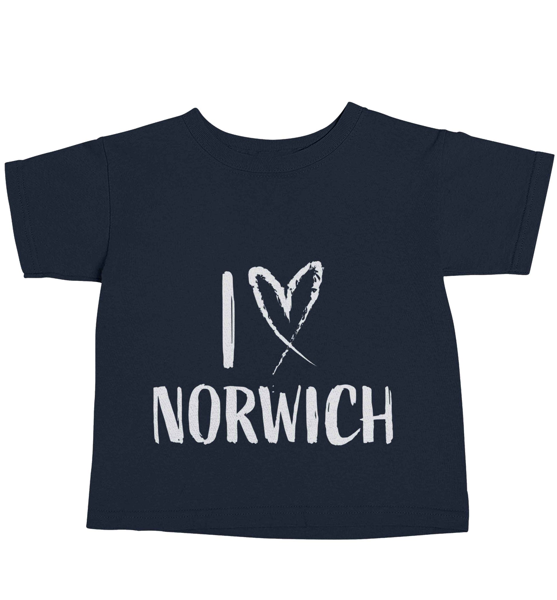 I love Norwich navy baby toddler Tshirt 2 Years