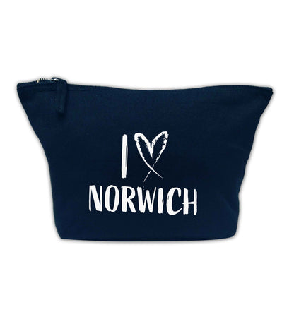 I love Norwich navy makeup bag