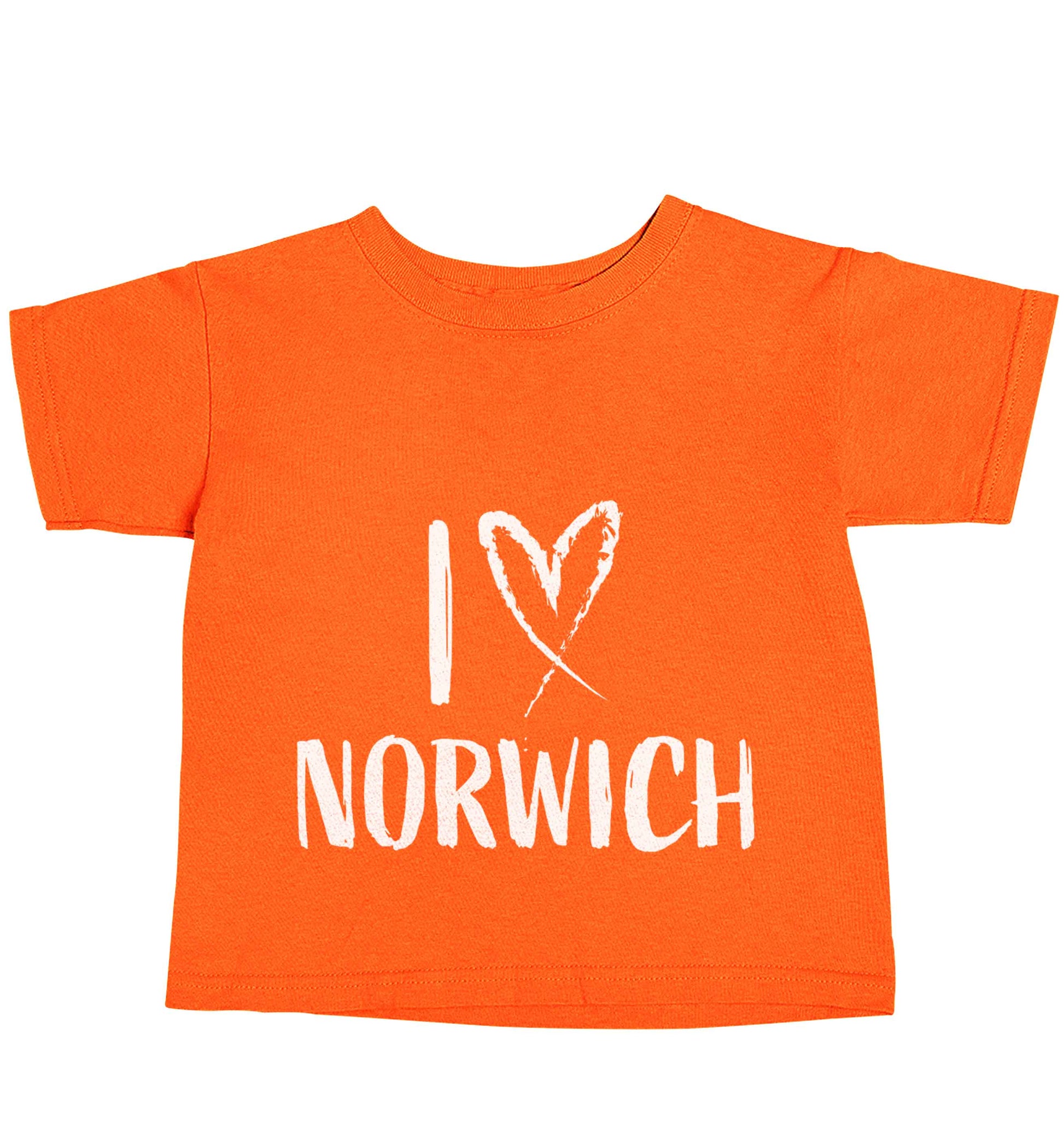I love Norwich orange baby toddler Tshirt 2 Years