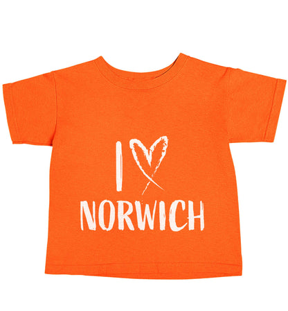 I love Norwich orange baby toddler Tshirt 2 Years