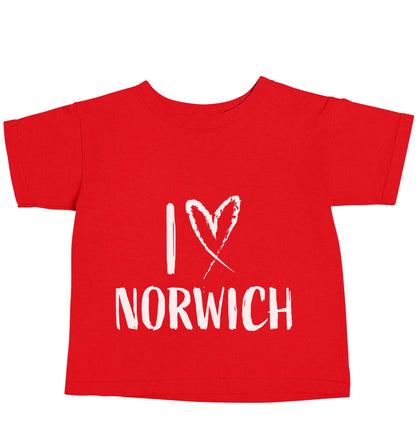 I love Norwich red baby toddler Tshirt 2 Years