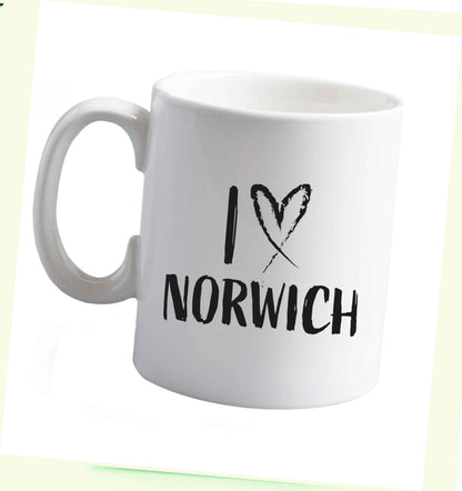 10 oz I love Norwich ceramic mug right handed