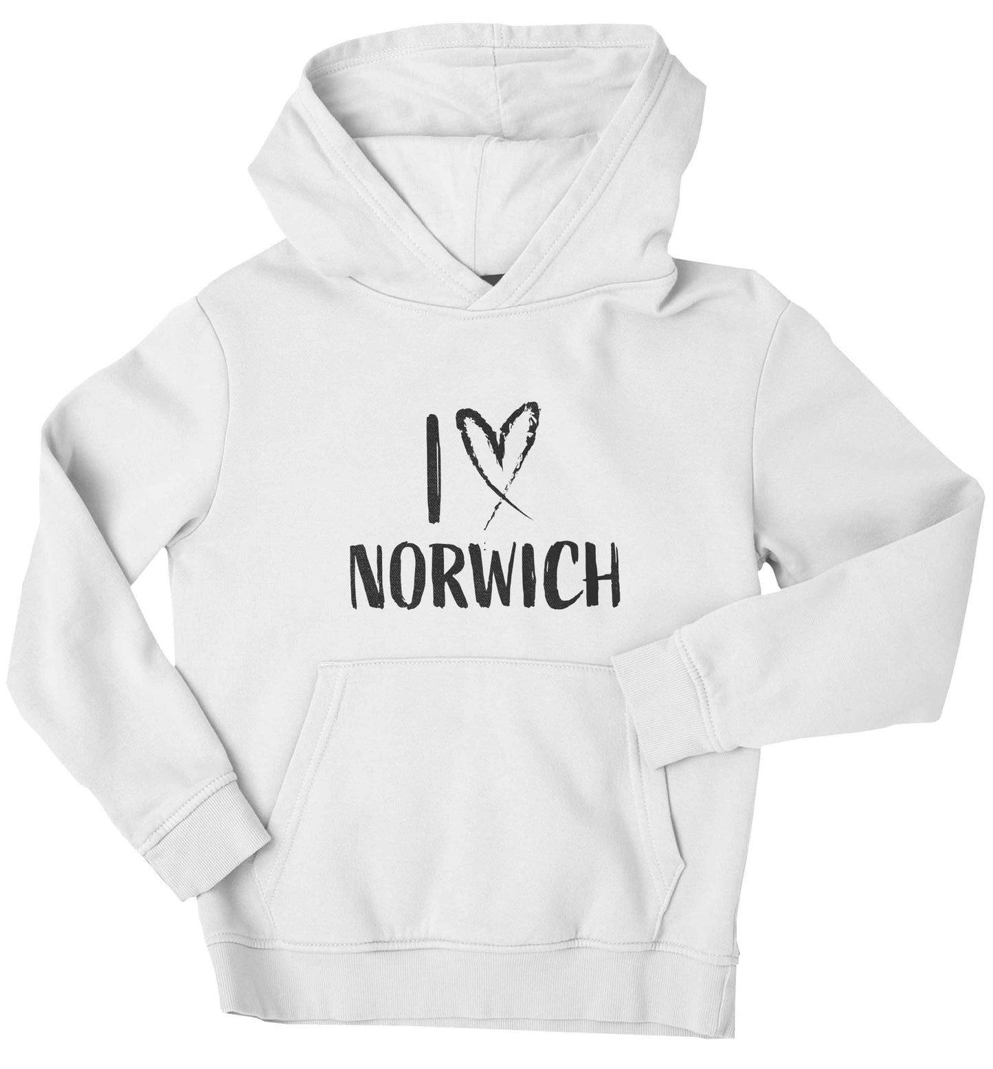 I love Norwich children's white hoodie 12-13 Years