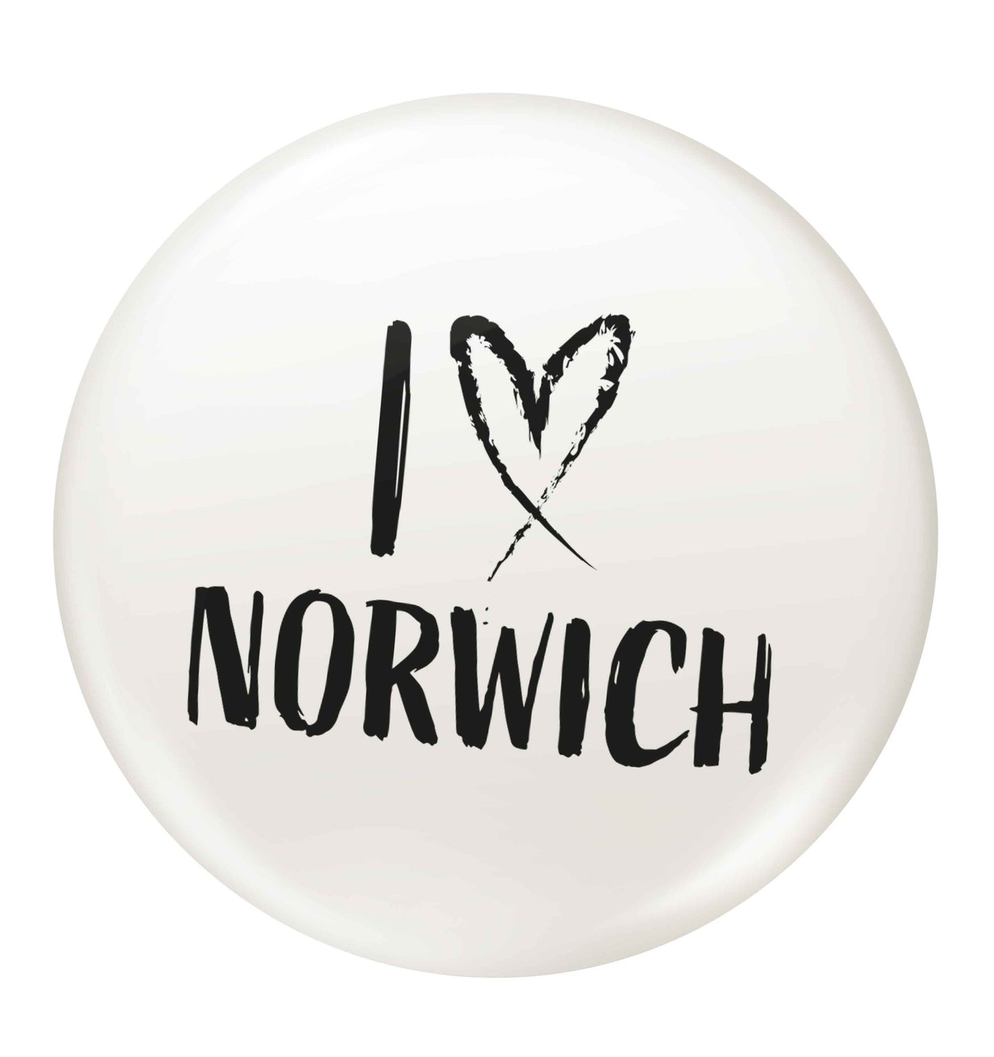 I love Norwich small 25mm Pin badge
