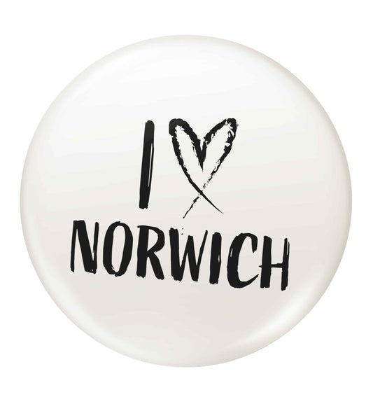 I love Norwich small 25mm Pin badge
