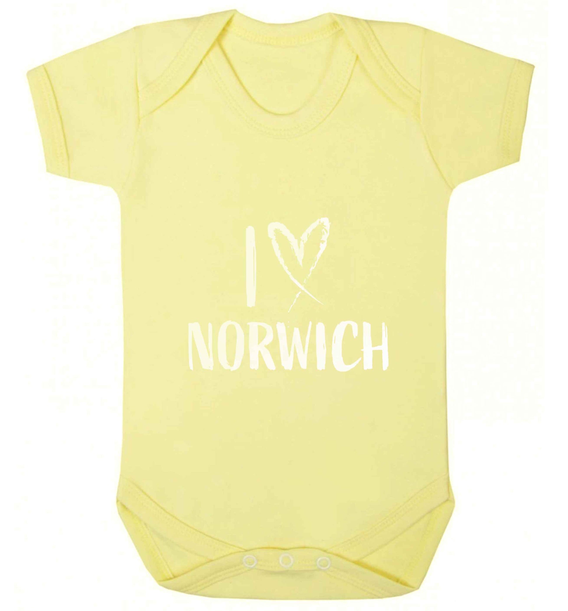 I love Norwich baby vest pale yellow 18-24 months