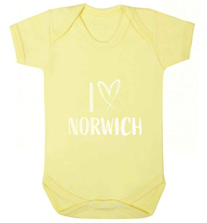 I love Norwich baby vest pale yellow 18-24 months