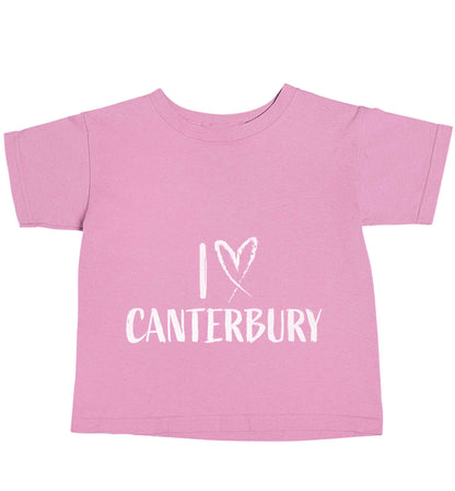 I love Canterbury light pink baby toddler Tshirt 2 Years