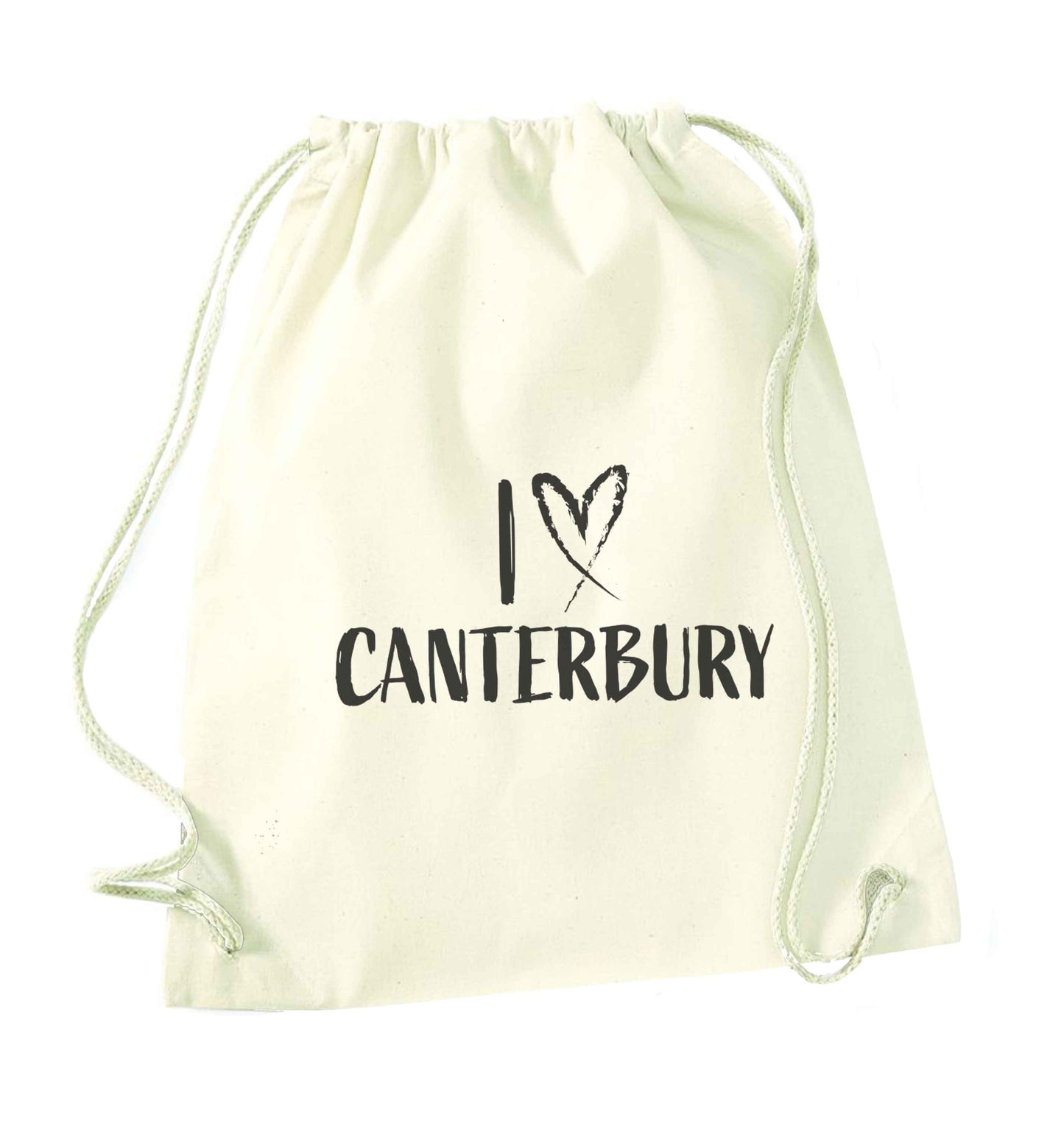 I love Canterbury natural drawstring bag