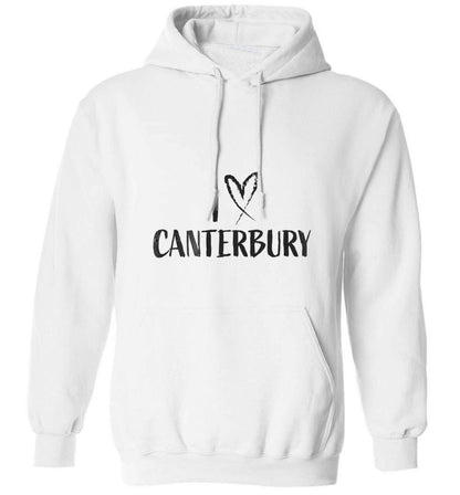 I love Canterbury adults unisex white hoodie 2XL