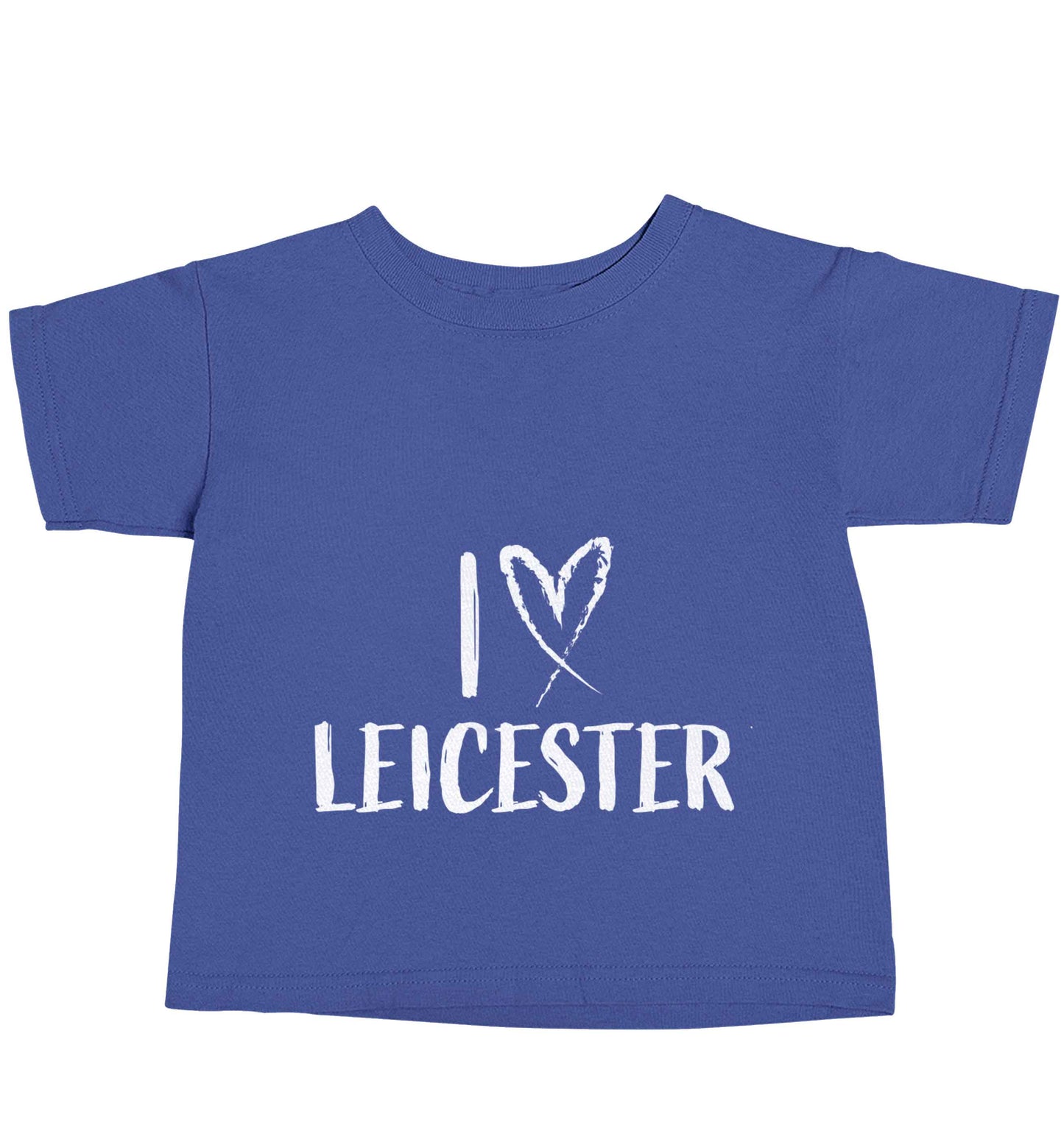 I love Leicester blue baby toddler Tshirt 2 Years