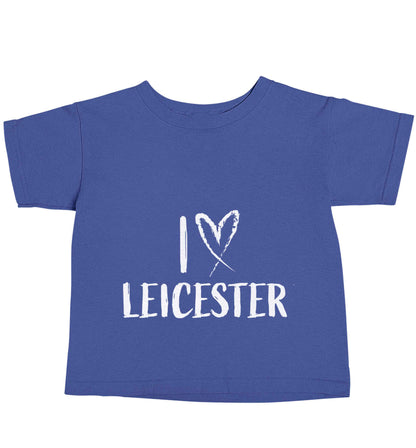 I love Leicester blue baby toddler Tshirt 2 Years