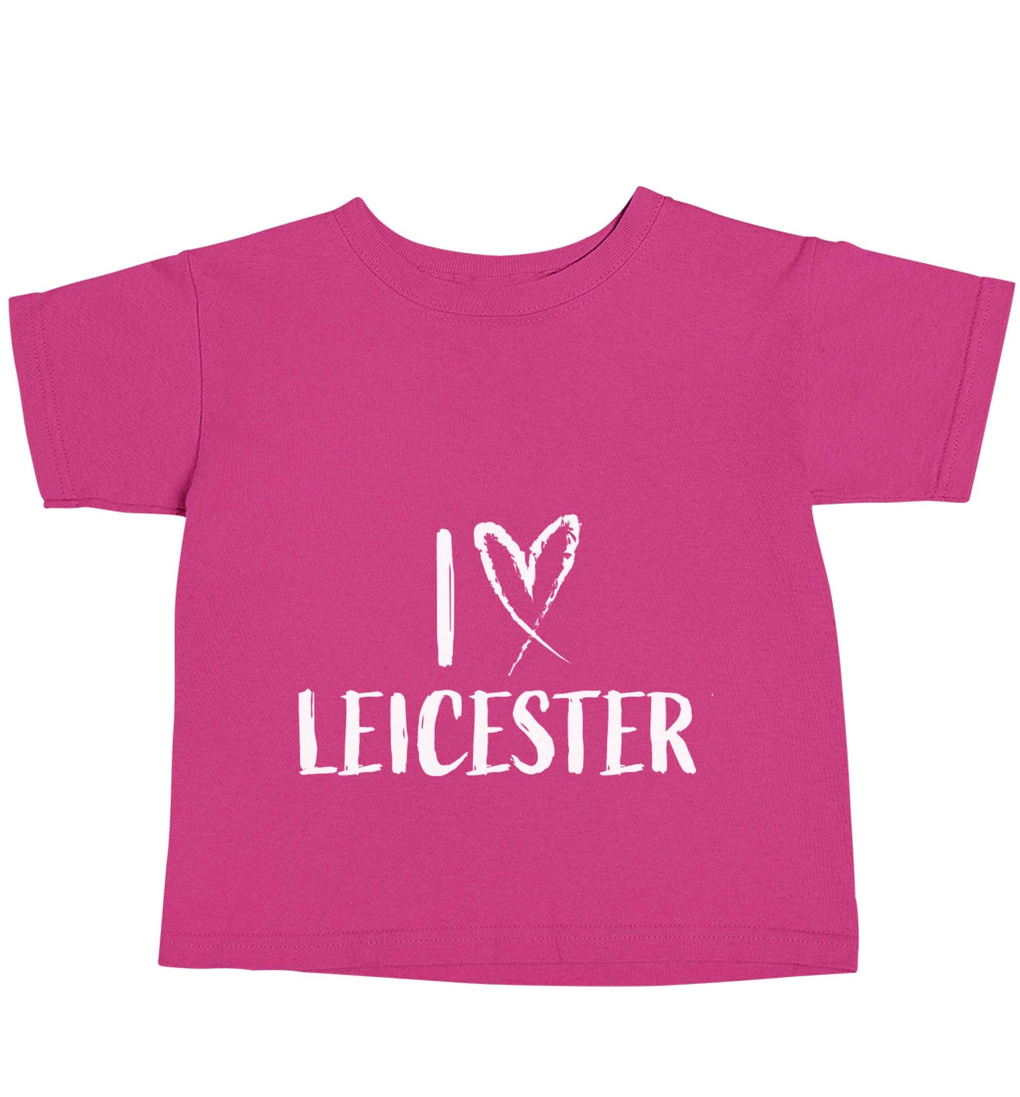 I love Leicester pink baby toddler Tshirt 2 Years