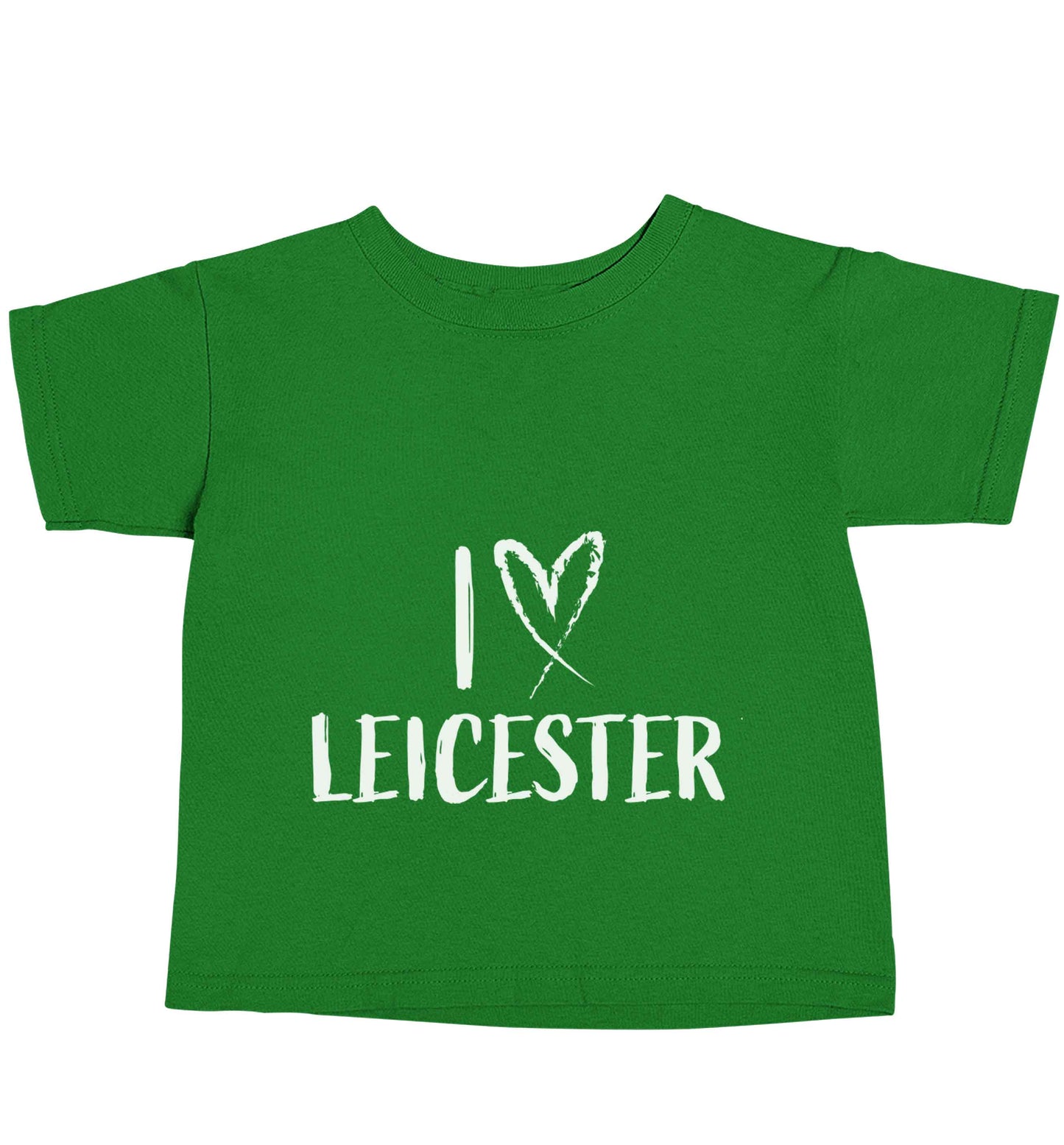 I love Leicester green baby toddler Tshirt 2 Years