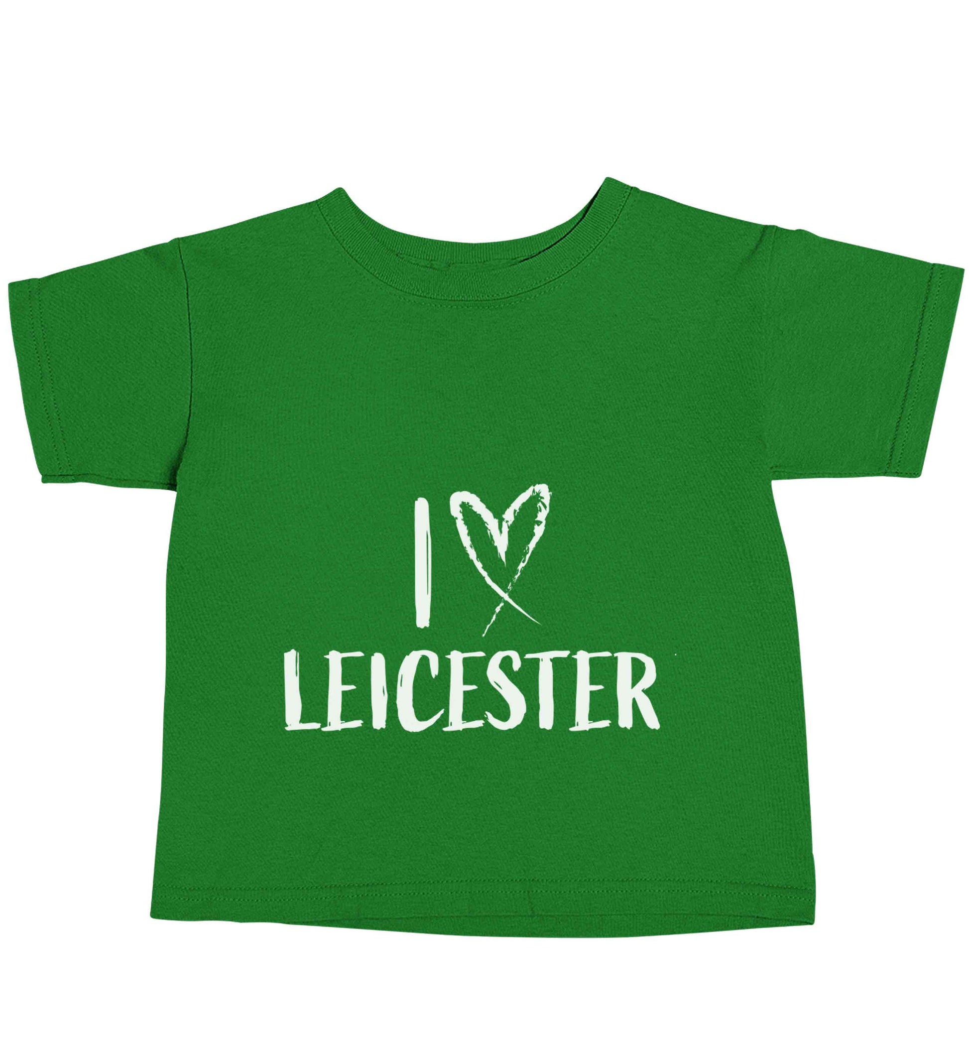 I love Leicester green baby toddler Tshirt 2 Years