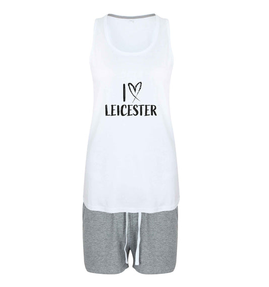 I love Leicester size XL women's pyjama shorts set in pink 