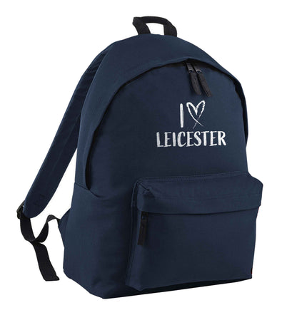I love Leicester navy children's backpack