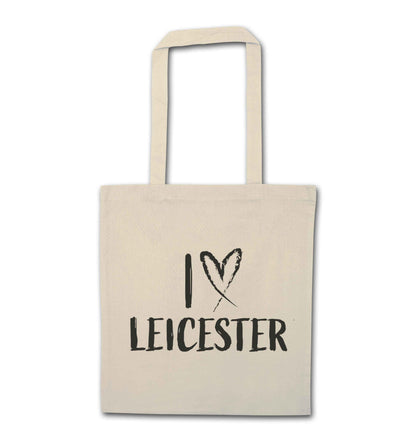I love Leicester natural tote bag