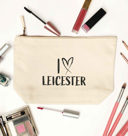I love Leicester natural makeup bag