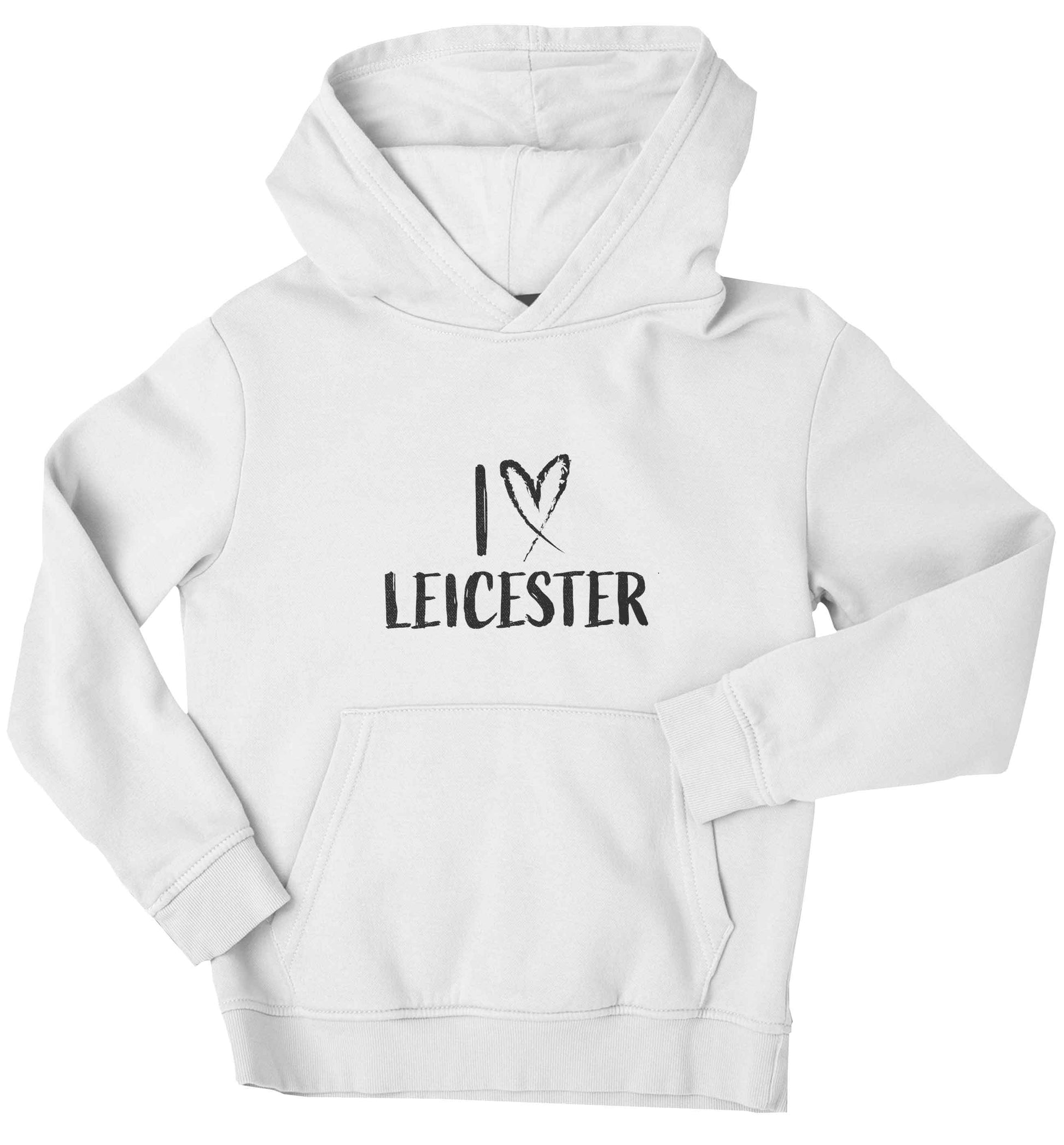 I love Leicester children's white hoodie 12-13 Years