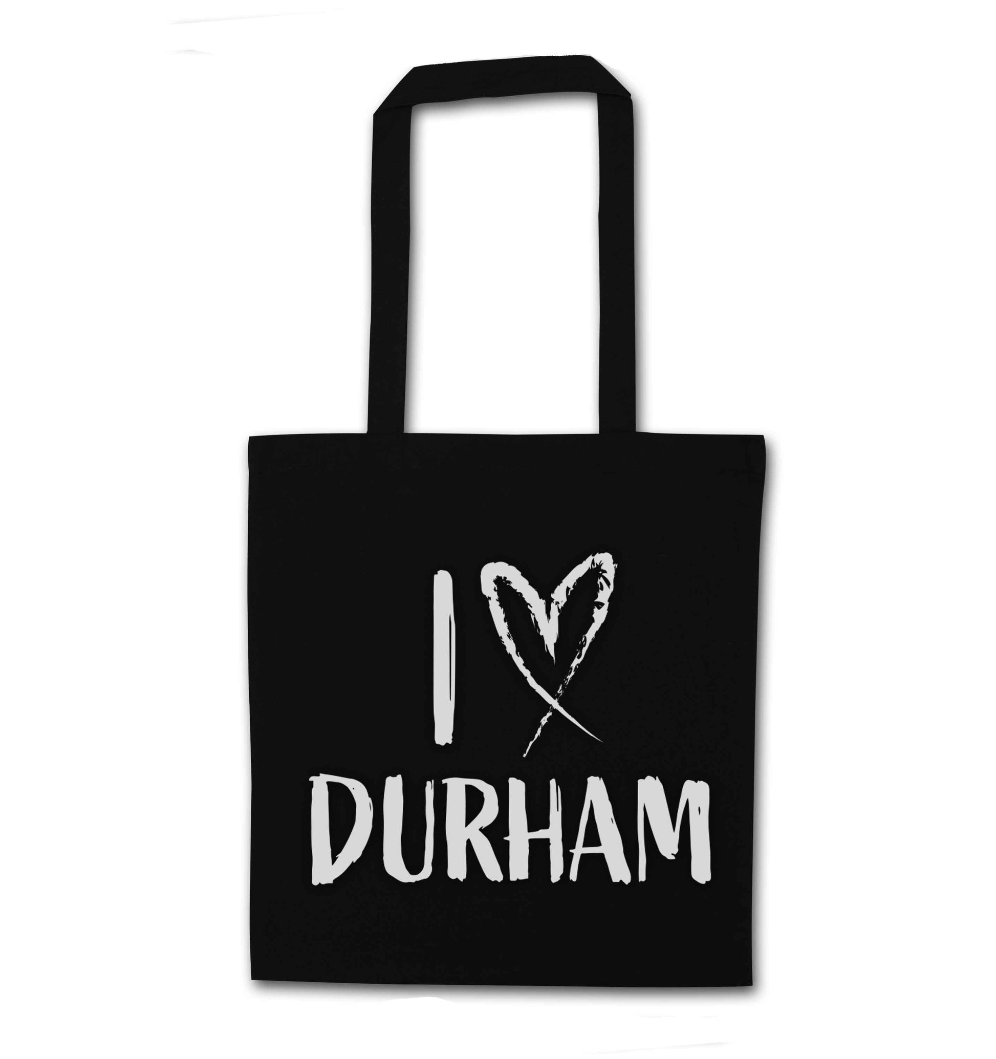 I love Durham black tote bag