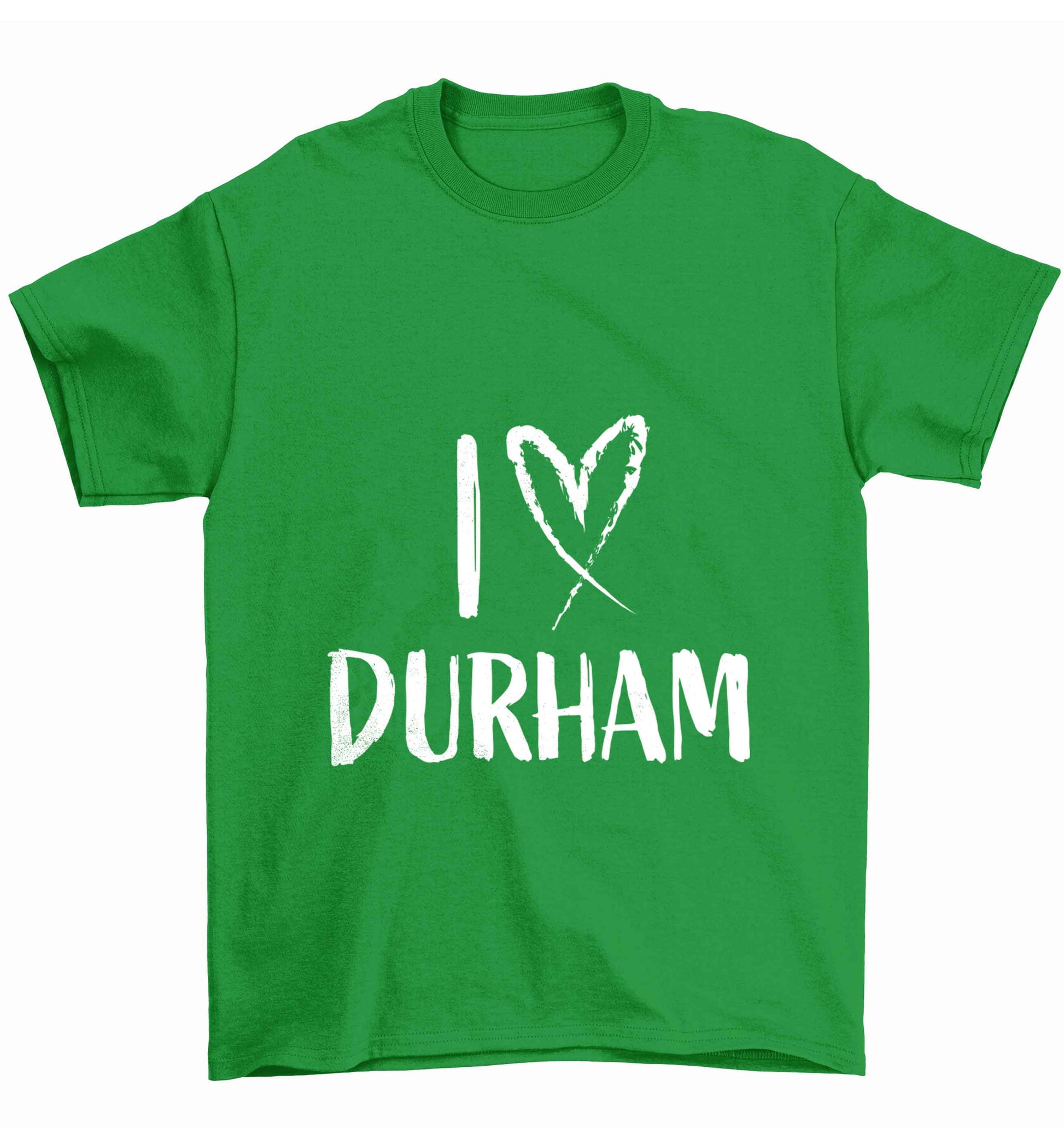 I love Durham Children's green Tshirt 12-13 Years