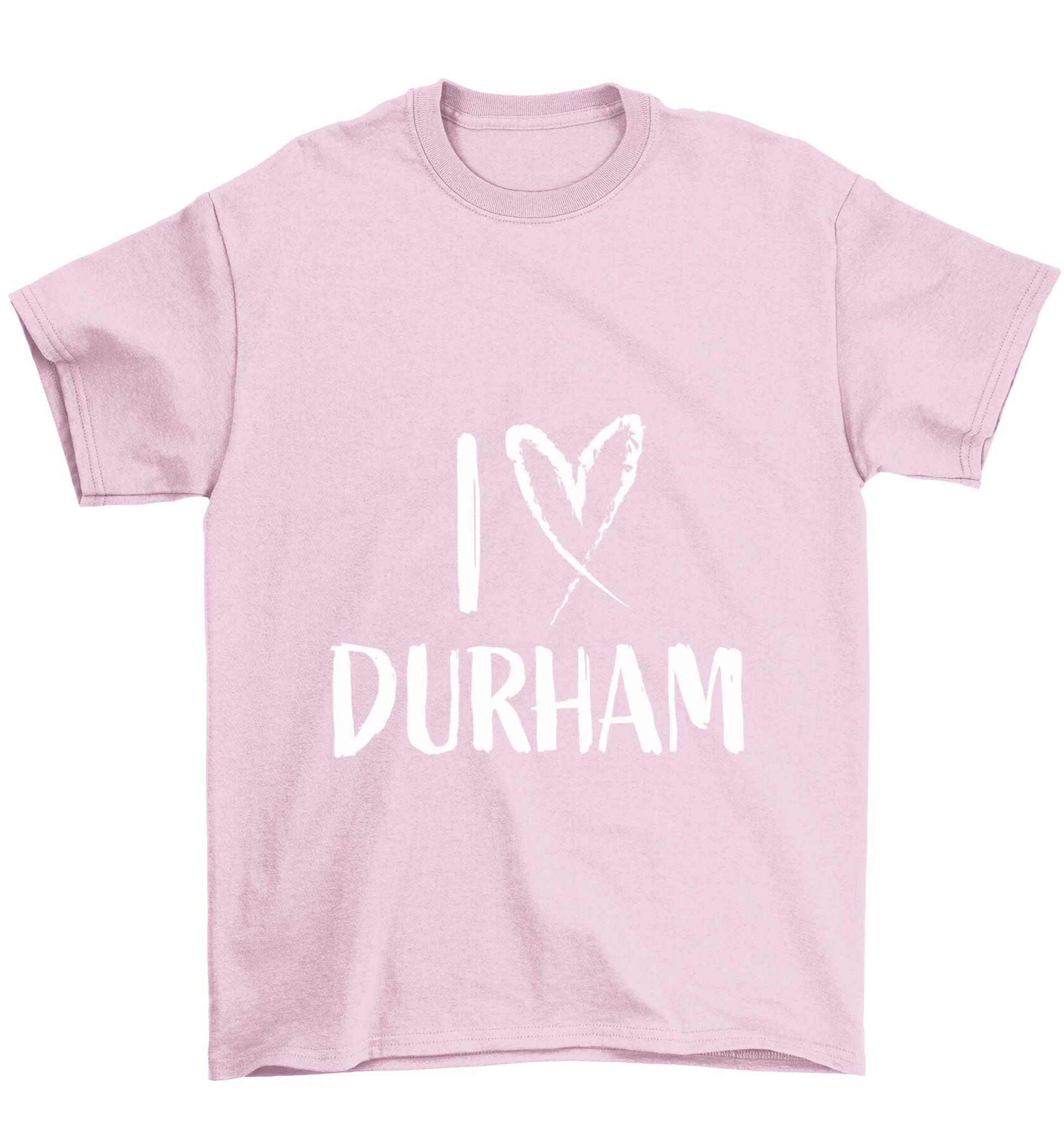 I love Durham Children's light pink Tshirt 12-13 Years