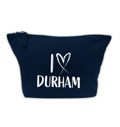 I love Durham navy makeup bag
