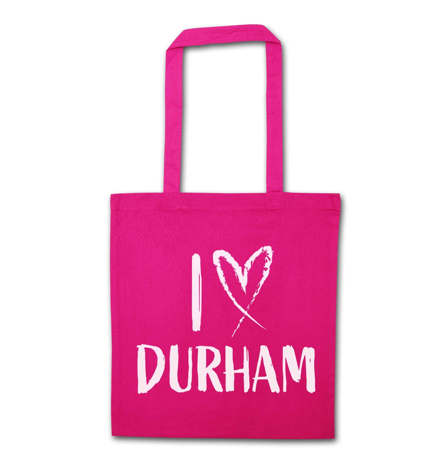 I love Durham pink tote bag