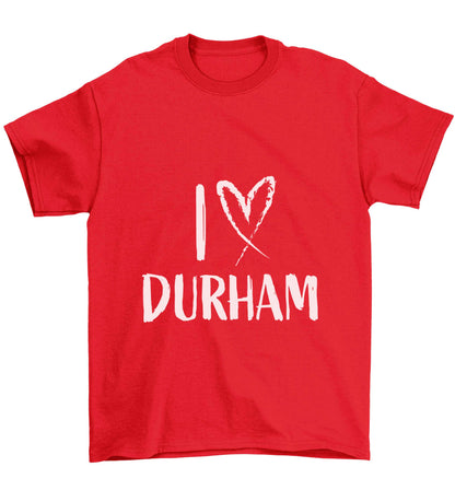 I love Durham Children's red Tshirt 12-13 Years