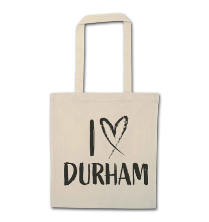 I love Durham natural tote bag