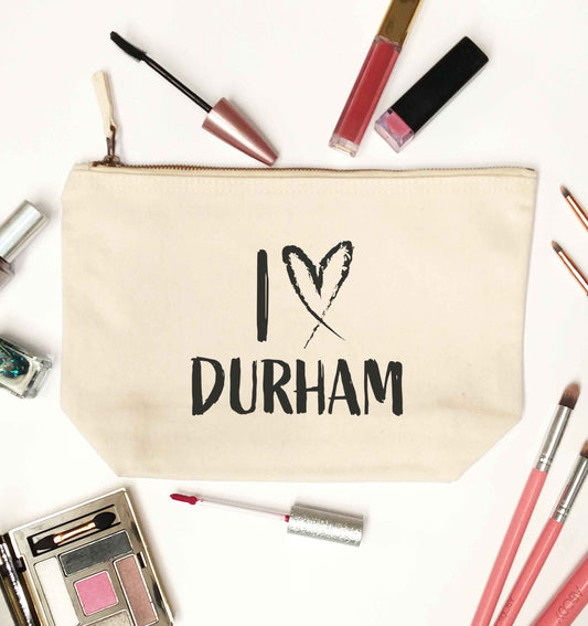 I love Durham natural makeup bag