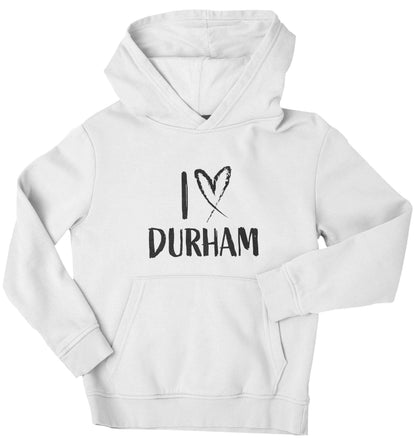 I love Durham children's white hoodie 12-13 Years